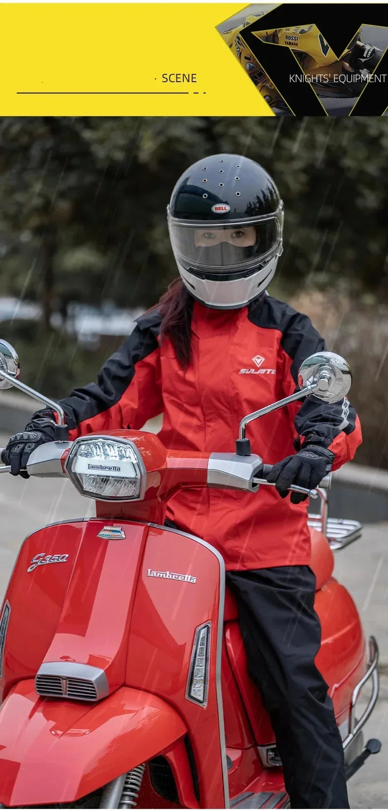 Split Waterproof Motorcycle Riding Rain Suit for Men & Women Outdoor Dirt biker Scooter/Bike Racing Jacket & Pants Set Raincoat