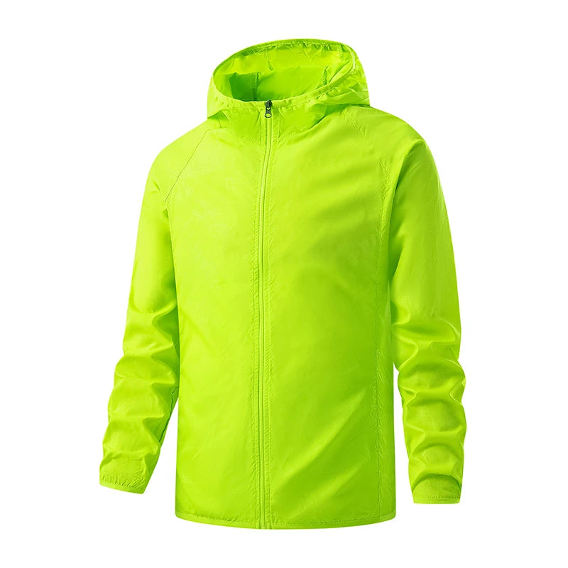 JNLN Hiking Jacket Men Women Waterproof Sun Protective Windbreaker Camping Climbing Outdoor Rain Coat Unisex Portable Clothes