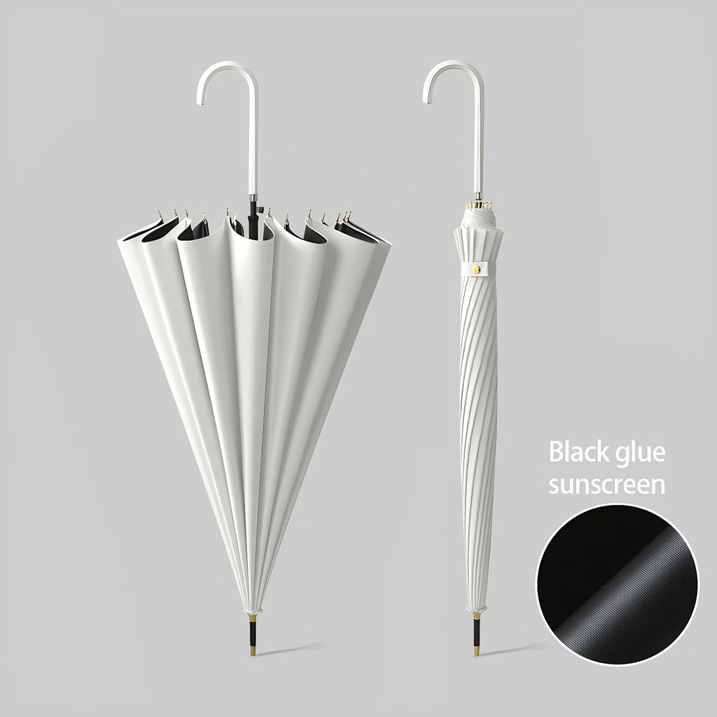Japanese Style Windproof 16 Bone Umbrella Universal Large Handle Umbrella Long Handle Umbrella Dual-use Straight Pole Umbrella